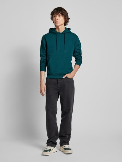 Jack & Jones Bluza z kapturem i kieszenią kangurką model ‘STAR’ Petrol 1