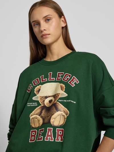 Only Oversized Sweatshirt Baumwoll-Mix Modell 'BILA' Dunkelgruen 3