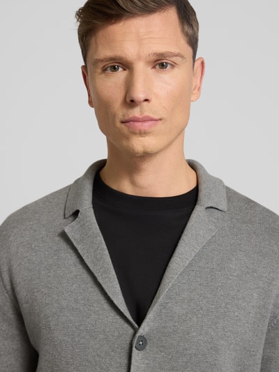 Marc O'Polo Regular Fit Strickjacke aus reiner Bio-Baumwolle Dunkelgrau 3