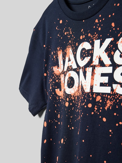 Jack & Jones T-shirt z nadrukiem z logo Granatowy 2