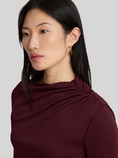 Lauren Ralph Lauren Fit and Flare Freizeitkleid langen Ärmeln Bordeaux 3