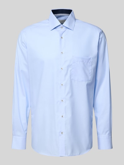 ETERNA Regular fit zakelijk overhemd van katoen met kentkraag Bleu - 2