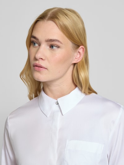 comma Bluzka koszulowa o kroju regular fit z kieszenią na piersi Biały 3