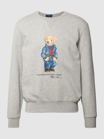 Polo Ralph Lauren Sweatshirt mit Label-Print Hellgrau 2