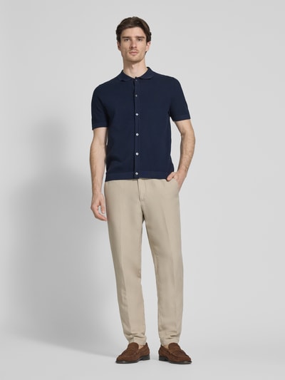 Christian Berg Men Vrijetijdsoverhemd met knoopsluiting Marineblauw - 1