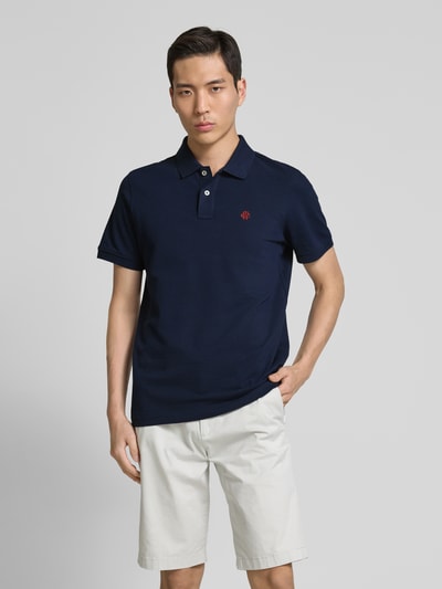MCNEAL Regular Fit Poloshirt mit Knopfleiste und Label-Stitching Dunkelblau 4