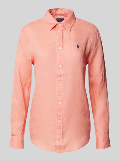 Polo Ralph Lauren Linnen blouse met labelstitching Zalm - 2
