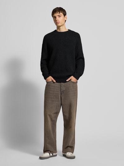 Only & Sons Relaxed Fit Strickpullover aus Baumwoll-Mix Modell 'DALE LIFE' Black 1