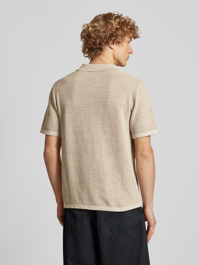 Jack & Jones Regular Fit Poloshirt mit Label-Stitching Modell 'GEORGE' Beige Melange 5