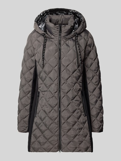 Fuchs Schmitt Kurtka pikowana o kroju regular fit ze stójką z podszewką Antracytowy melanż 2