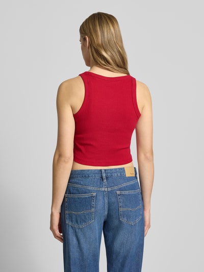 Marc O'Polo DENIM Top o kroju slim fit z mieszanki bawełny Czerwony 5