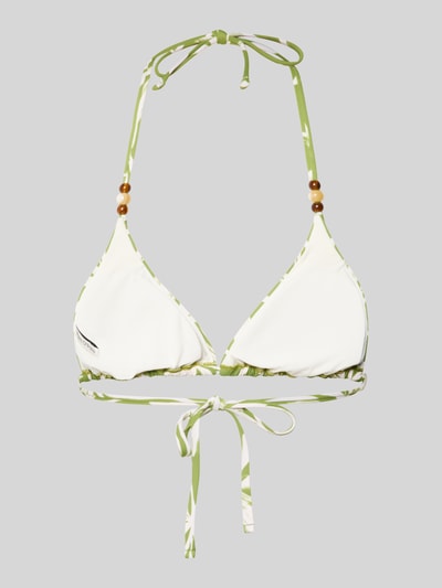 Marc O'Polo Góra od bikini z wiązaniem na szyi model 'ABSTRACT FLORAL STRAPPY' Zielony 3