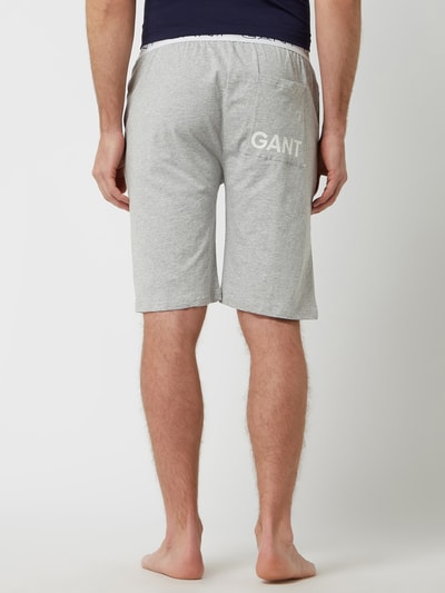 Gant Pyjamashorts mit Logo-Bund Hellgrau Melange 5