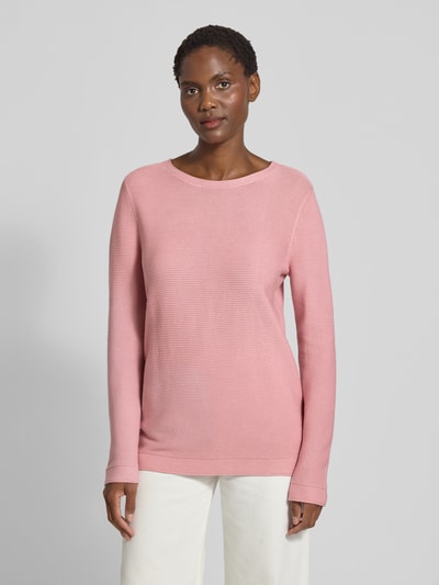 Tom Tailor Regular Fit Pullover aus reiner Baumwolle Pink 4