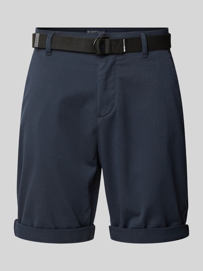 Tom Tailor Denim Regular fit chinoshorts met riem Donkerblauw - 2