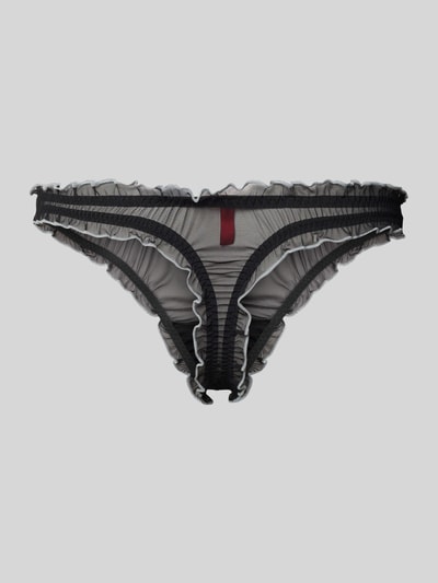 HUGO String mit Label Stitching im 3er-Pack Modell 'MESH' Black 3