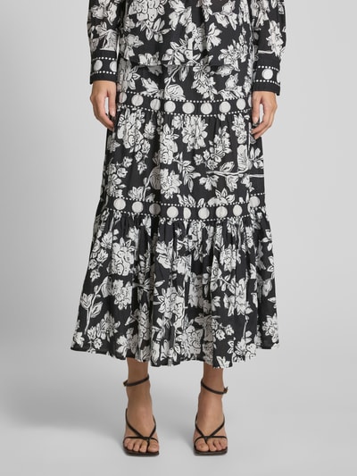 Emily Van den Bergh Midirock im Stufen-Look BLACK 4