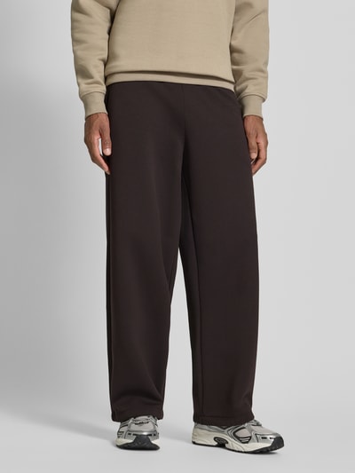 JAKE*S STUDIO MEN Wide Fit Sweatpants mit elastischem Bund Dunkelbraun 4