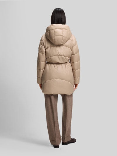 BOSS Daunenjacke mit Taillengürtel Pepula Beige Melange 5