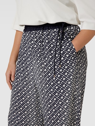 Tommy Hilfiger Curve PLUS SIZE broek met labelprint Zwart - 3