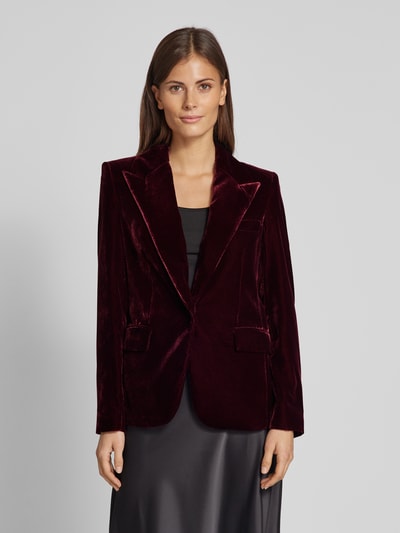 Mango Regular Fit Blazer mit Reverskragen Modell 'COMBI' Bordeaux 4