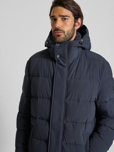 JOOP! Collection Gewatteerde lange jas met steekzakken, model 'Winsten' Marineblauw - 3