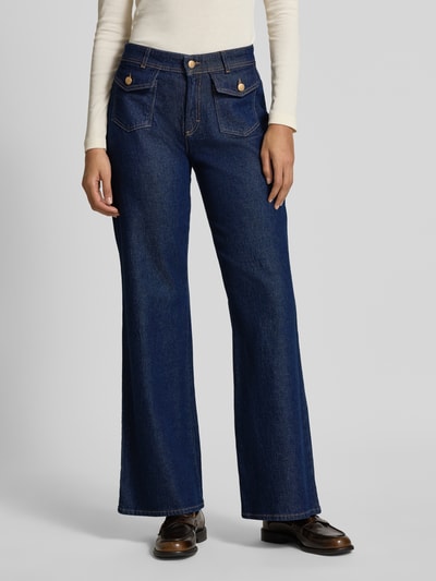 Brax Jeansy rozkloszowane z kieszeniami z patką model ‘MAINE’ Ciemnoniebieski 4