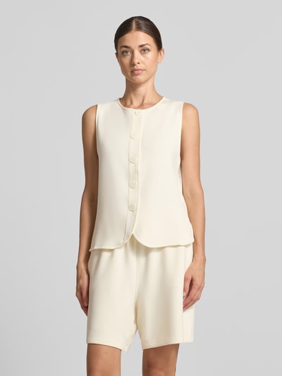 VARLEY Tanktop mit durchgehender Knopfleiste Offwhite 4
