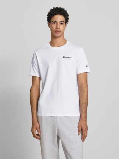 Champion T-Shirt mit Label-Stitchings und Rundhalsausschnitt Weiss 4
