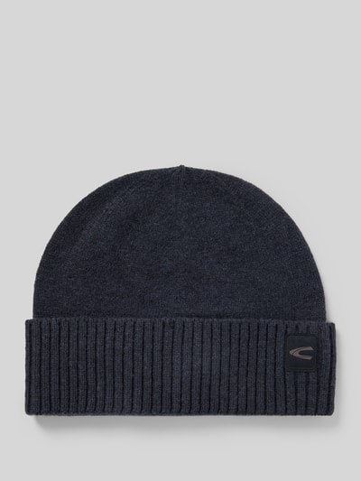 camel active Muts van zuivere wol, model 'Solid' Marineblauw - 1