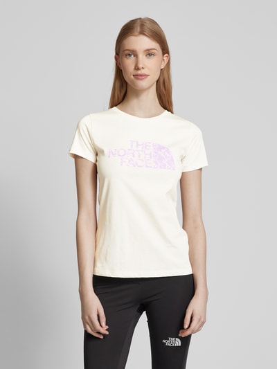 The North Face T-Shirt mit Label-Print Modell 'EASY' Offwhite 4