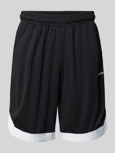 Produktfoto, Relaxed Fit Shorts mit elastischem Bund von Pegador in Schwarz mit Logo-Stitching, Elastikbund und Eingrifftaschen, Herren