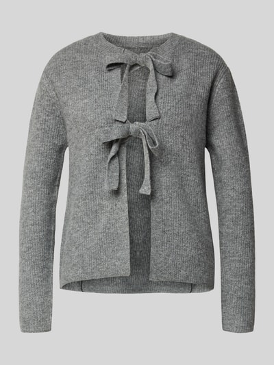 Pieces Regular fit gebreid jack met wol, modell 'SILLY' Middengrijs gemêleerd - 2