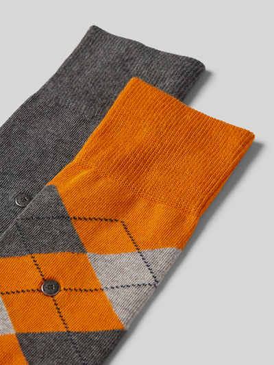 Burlington Socken mit Label-Detail im 2er-Pack Orange 2