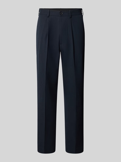Produktfoto, Regular Fit Chino mit Viskose-Anteil von SELECTED HOMME, unifarben, Twill-Struktur, elastischer Bund, Knopfverschluss, Vorderansicht