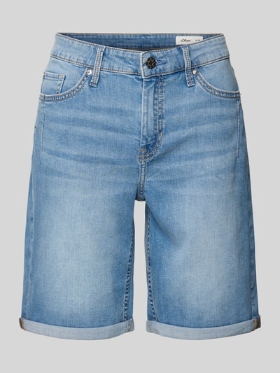 s.Oliver RED LABEL Regular fit korte jeans van katoenmix, model 'KAROLIN' Lichtblauw - 2