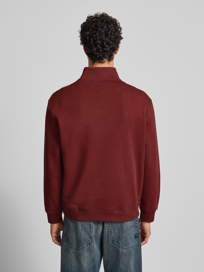 Calvin Klein Jeans Regular Fit Sweatshirt mit Logo-Stitching Modell 'Terry' Rot 5