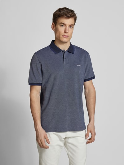 Gant Koszulka polo o kroju regular fit z wyhaftowanym logo model ‘OXFORD’ Ciemnoniebieski 4