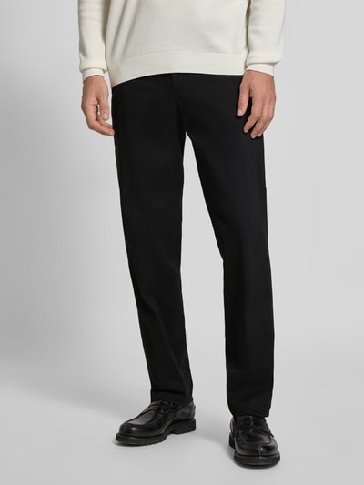 Hiltl Regular Fit Stoffhose mit Bügelfalten Modell 'Peaker' Black 4