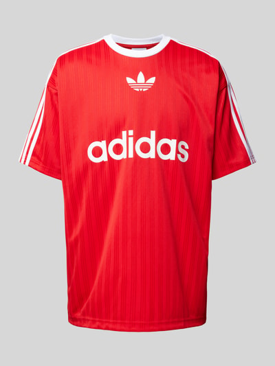 adidas Originals T-shirt met labelprint, model 'ADICOLOR' Rood - 2