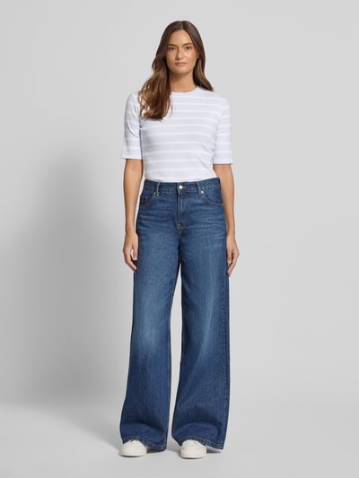 Christian Berg Woman Basic T-Shirt Ringel O-Neck Hellblau 1