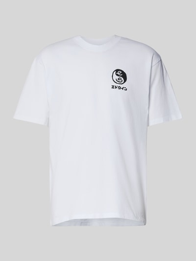 Edwin T-shirt met motiefprint, model 'HIGH BEAR' Wit - 2