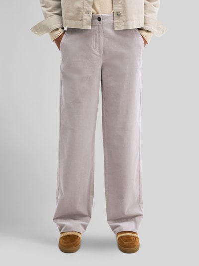 Marc O'Polo Straight Fit Cordhose aus Baumwoll-Mix Modell 'LANDE WIDE' Stein 4
