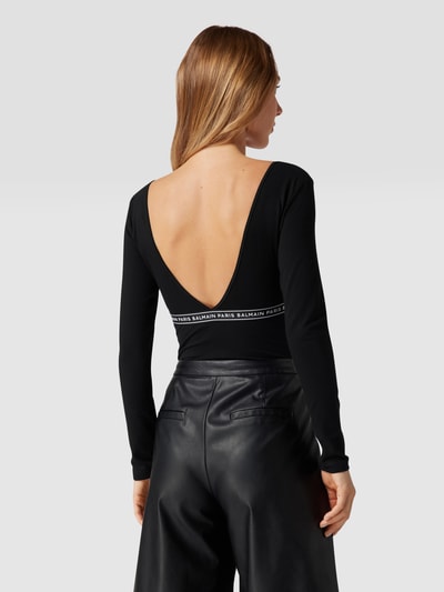 Balmain Body mit V-Ausschnitt Schwarz 5