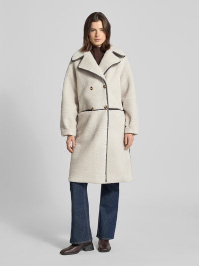 OAKWOOD Fleecemantel mit Reverskragen Modell 'TILDA' Taupe 4