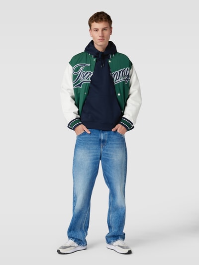 Tommy Jeans Bluza z kapturem z nadrukiem z logo Ciemnoniebieski 1