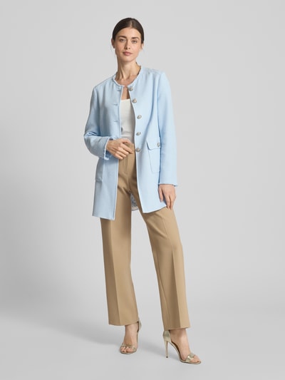 WHITE LABEL Lange blazer met opgestikte klepzakken Bleu - 1