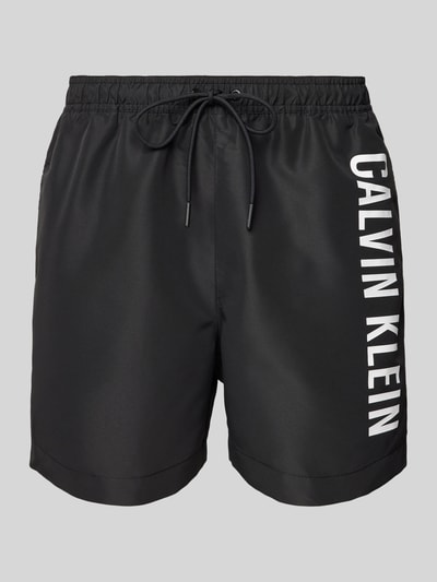 Calvin Klein Underwear Spodenki kąpielowe z nadrukiem z logo Czarny 1