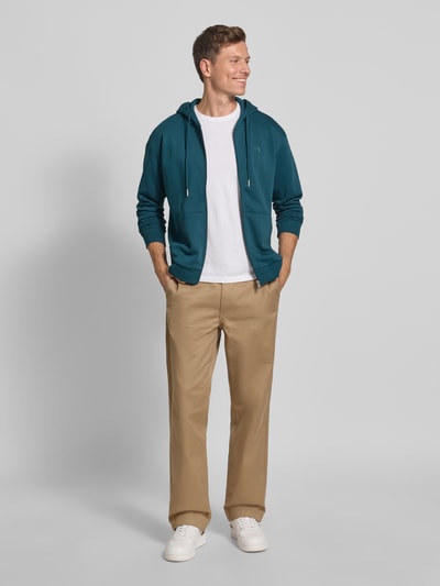 Tom Tailor Denim Regular fit sweatjack van katoenmix Donkergroen - 1