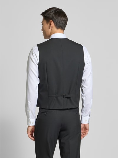 Christian Berg Men Anzugweste mit Knopfleiste Black 5